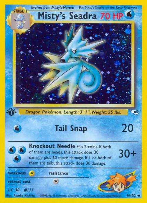 Misty's Seadra - 1st Edition Holo
