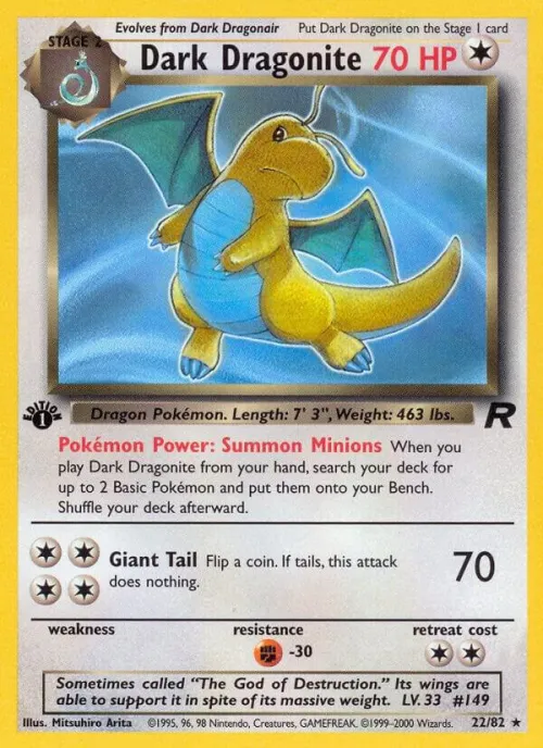 Dark Dragonite (22) - 1st Edition
