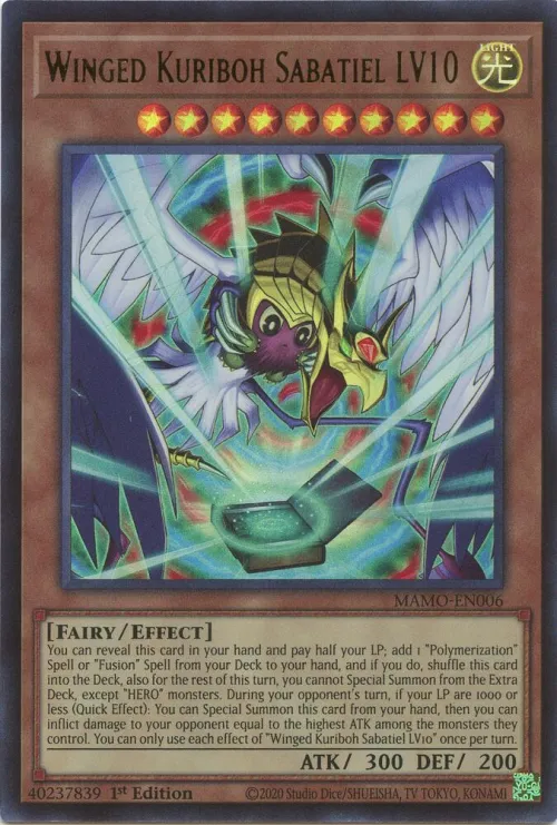 Winged Kuriboh Sabatiel LV10 - 1st Edition