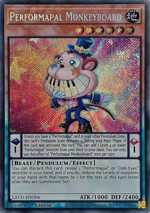 Performapal Monkeyboard - Secret Rare