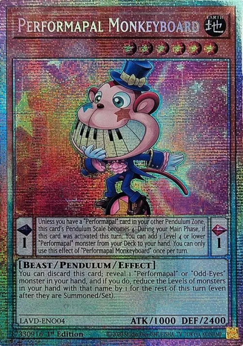 Performapal Monkeyboard - Starlight Rare