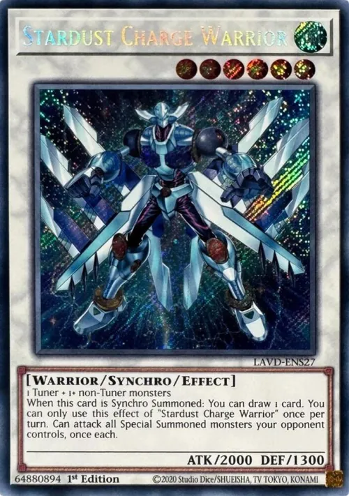 Stardust Charge Warrior - Secret Rare