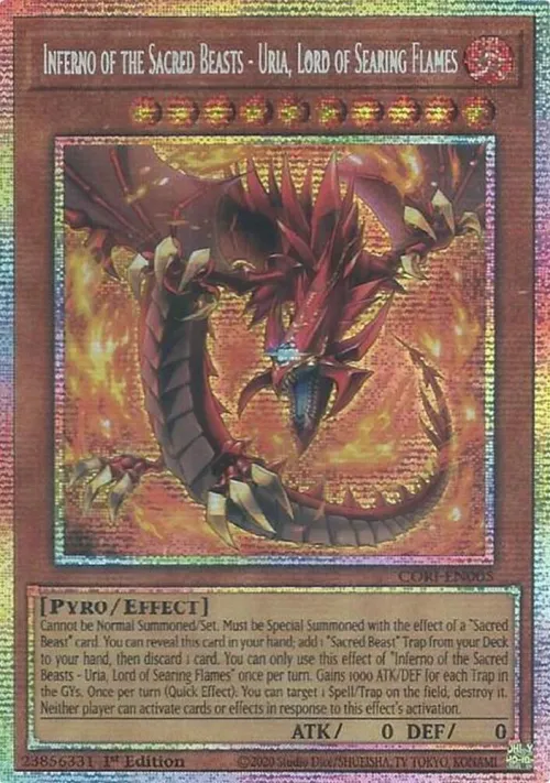 Inferno of the Sacred Beasts - Uria, Lord of Searing Flames - Starlight Rare