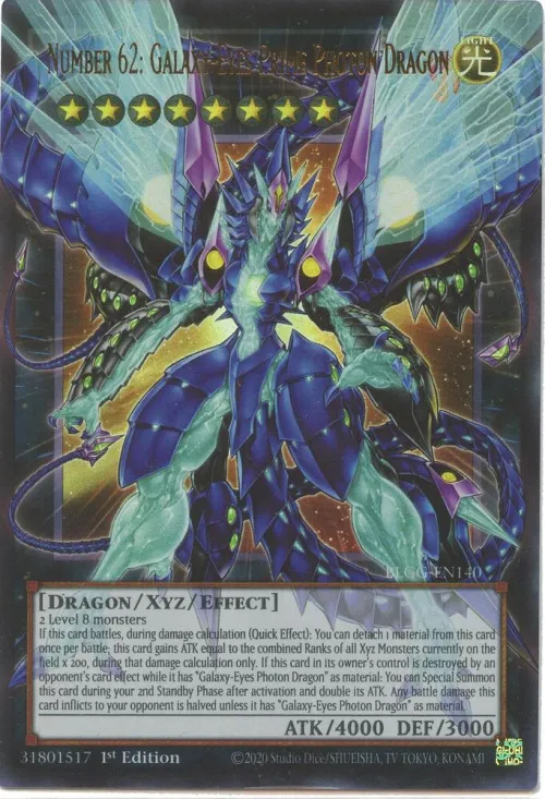 Number 62: Galaxy-Eyes Prime Photon Dragon - 1st Edition