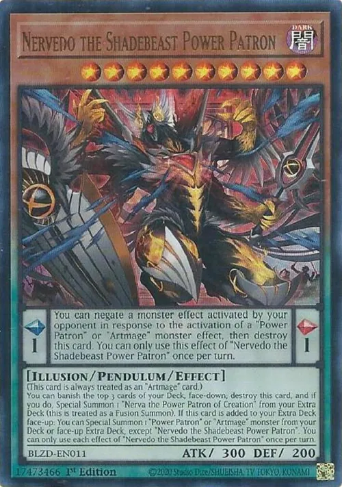 Nervedo the Shadebeast Power Patron - 1st Edition