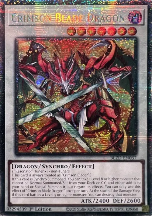 Crimson Blade Dragon - Starlight Rare