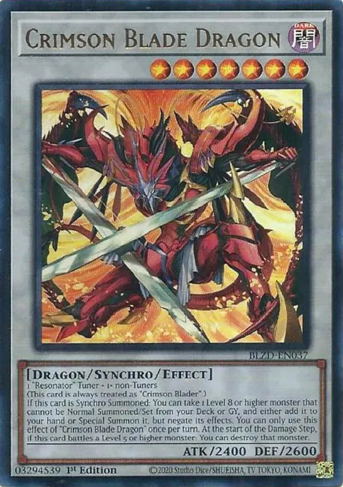 Crimson Blade Dragon - 1st Edition
