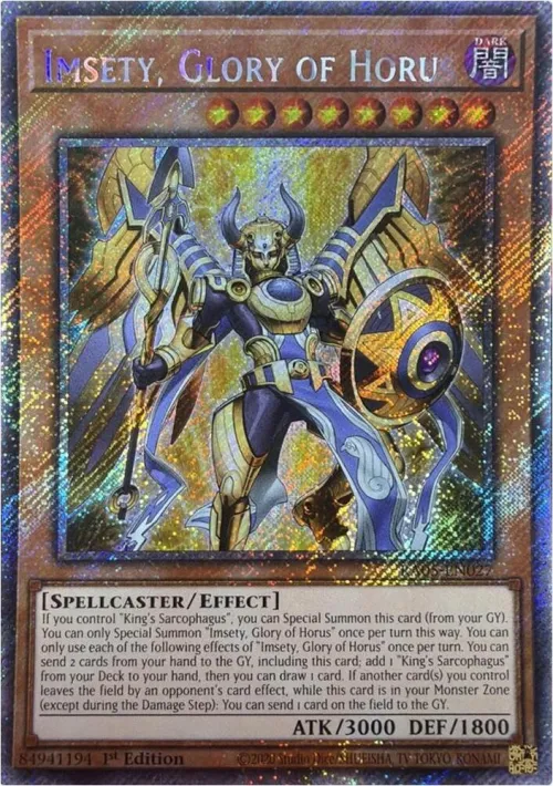 Imsety, Glory of Horus - Platinum Secret Rare