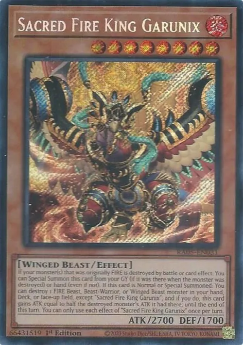 Sacred Fire King Garunix - Secret Rare