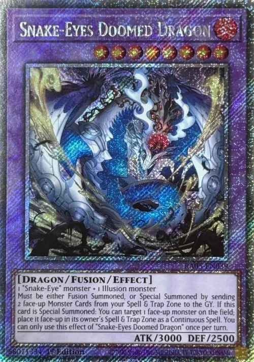 Snake-Eyes Doomed Dragon - Platinum Secret Rare