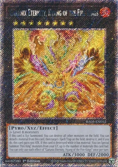 Garunix Eternity, Hyang of the Fire Kings - Platinum Secret Rare