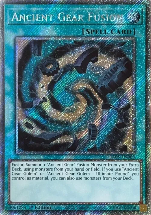 Ancient Gear Fusion - Platinum Secret Rare