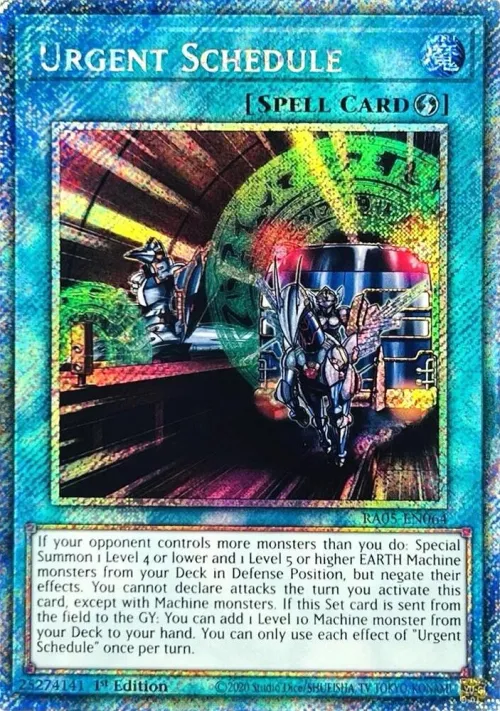 Urgent Schedule - Platinum Secret Rare