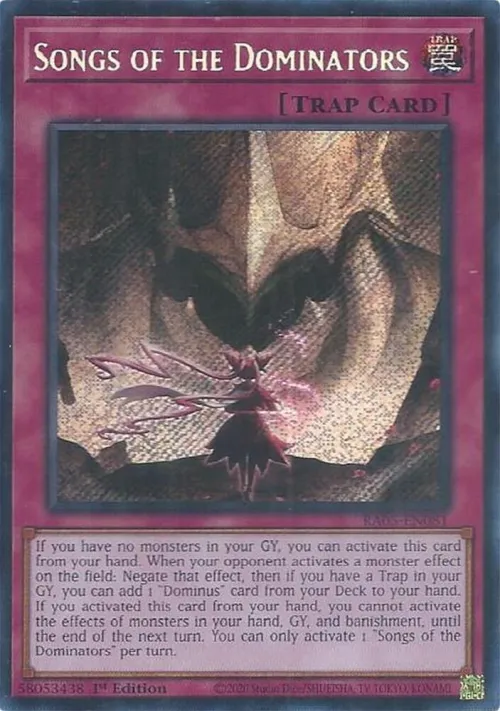 Songs of the Dominators - Secret Rare