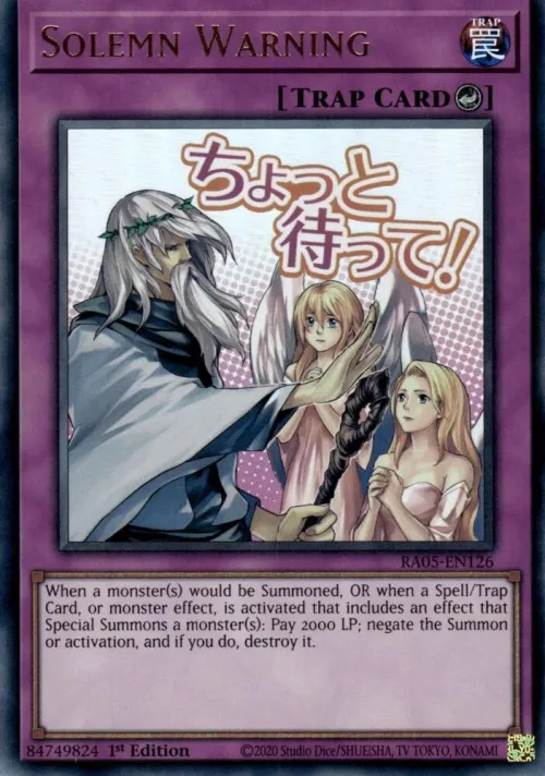 Solemn Warning - 1st Edition