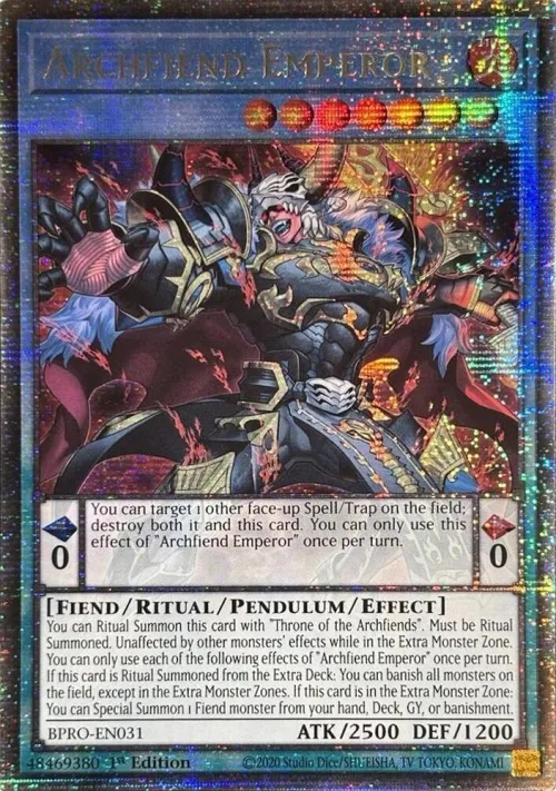 Archfiend Emperor - Starlight Rare