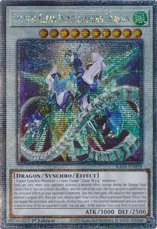 Crystal Clear Wing Synchro Dragon - Quarter Century Secret Rare