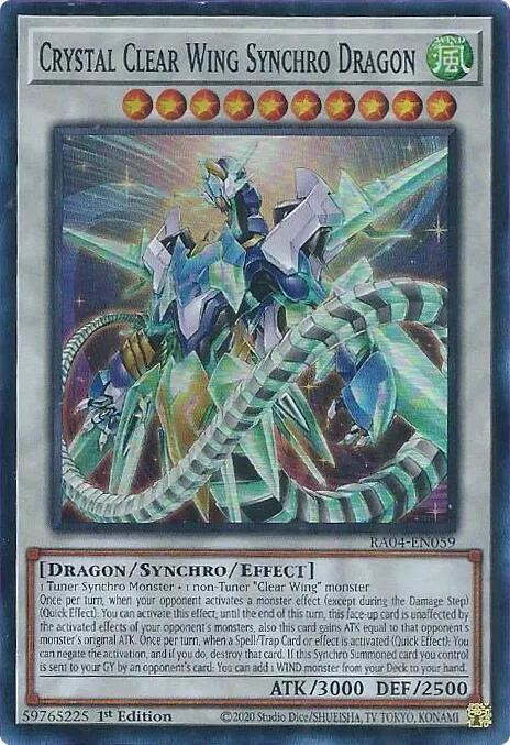 Crystal Clear Wing Synchro Dragon - 1st Edition
