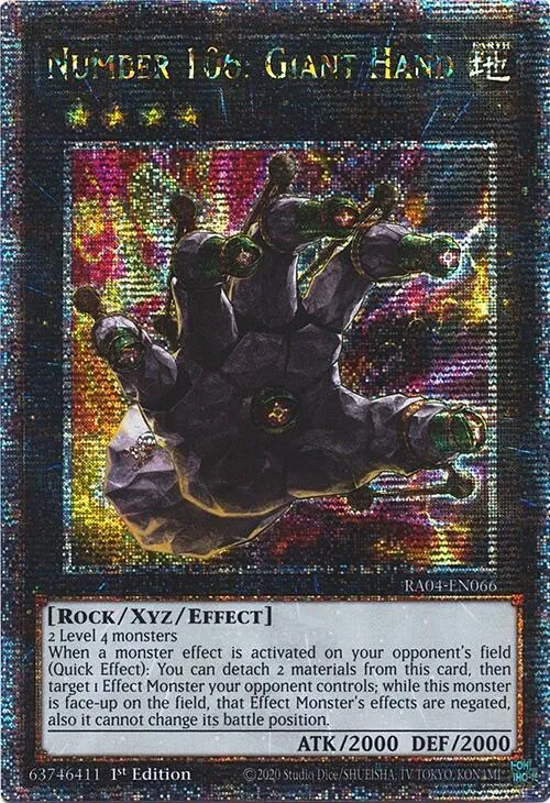 Number 106: Giant Hand - Quarter Century Secret Rare