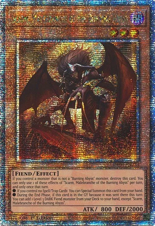 Scarm, Malebranche of the Burning Abyss - Quarter Century Secret Rare