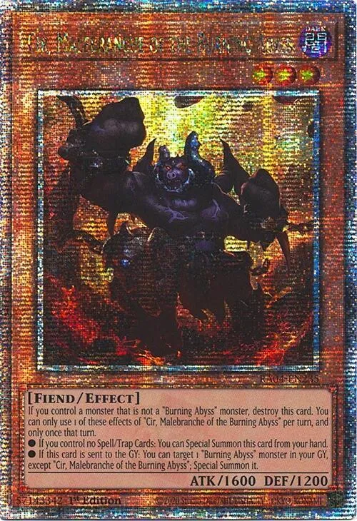 Cir, Malebranche of the Burning Abyss - Quarter Century Secret Rare