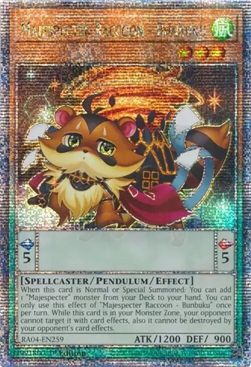 Majespecter Raccoon - Bunbuku - Quarter Century Secret Rare