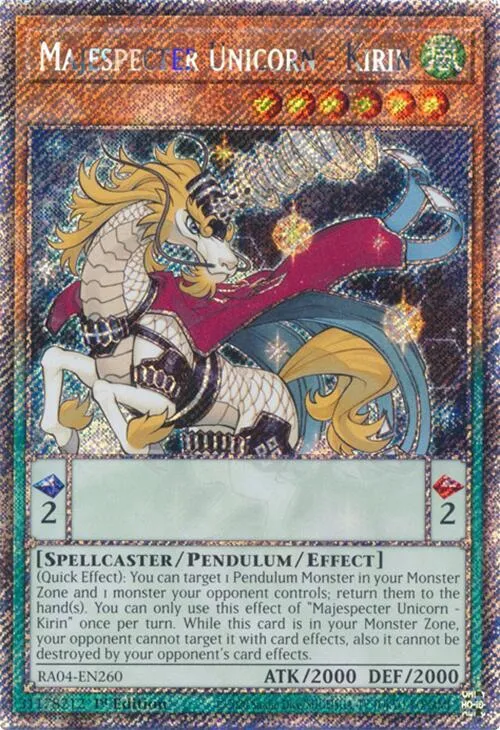 Majespecter Unicorn - Kirin - Platinum Secret Rare