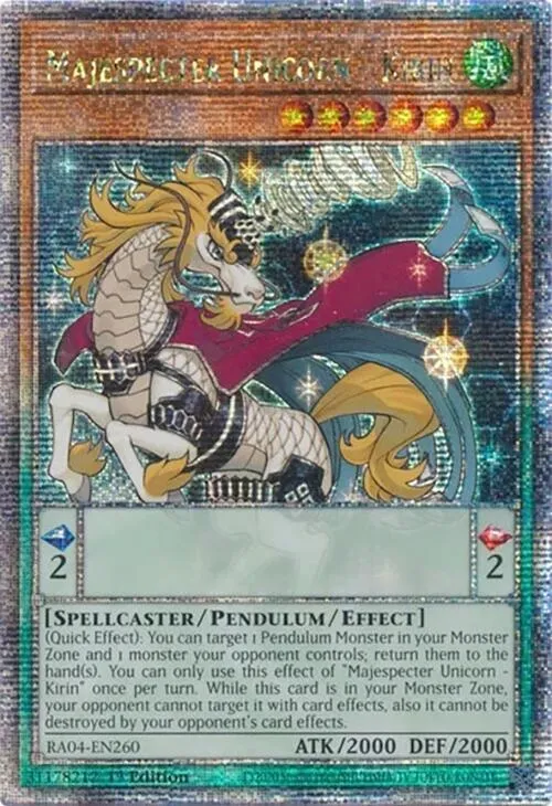 Majespecter Unicorn - Kirin - Quarter Century Secret Rare