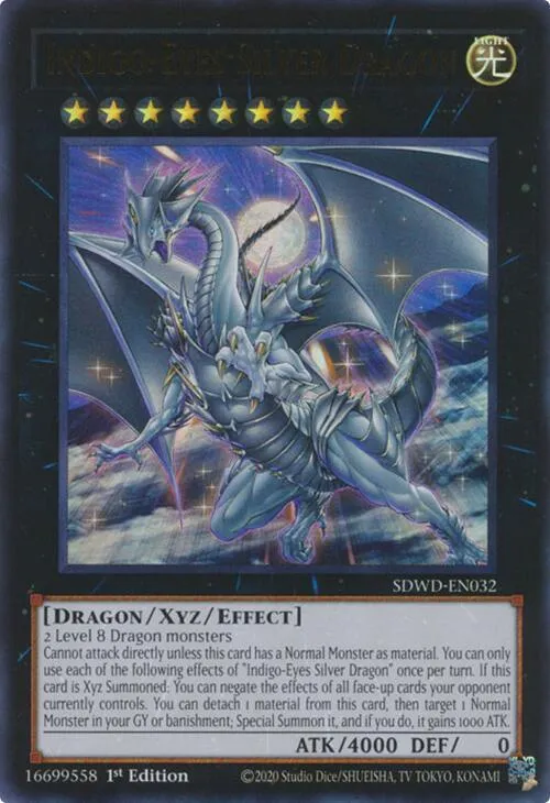 Indigo-Eyes Silver Dragon - 1st Edition