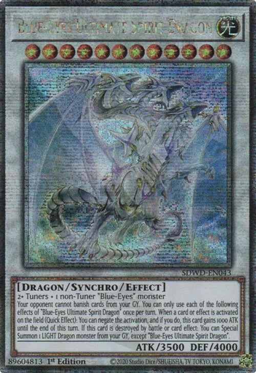 Blue-Eyes Ultimate Spirit Dragon - Quarter Century Secret Rare Fi