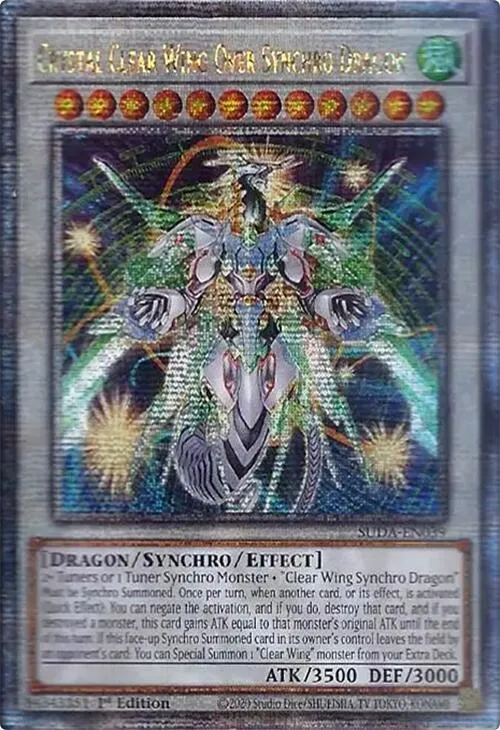 Crystal Clear Wing Over Synchro Dragon - Quarter Century Secret Rare