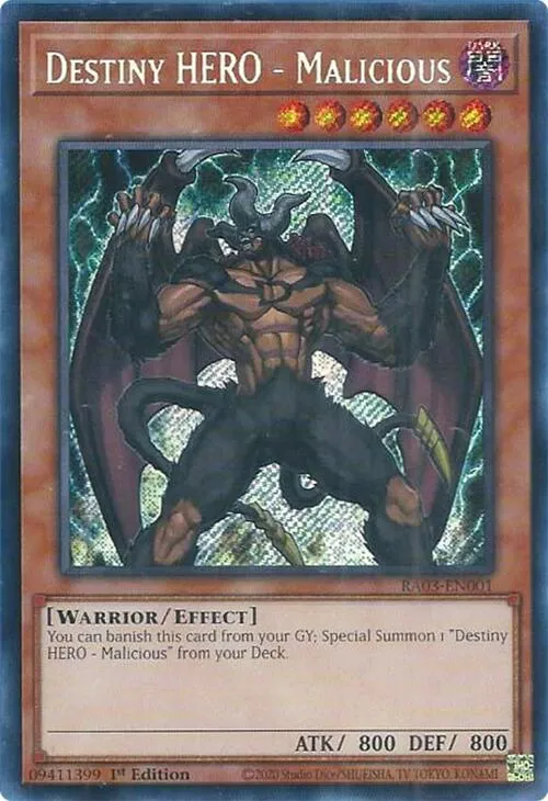 Destiny HERO - Malicious - Secret Rare