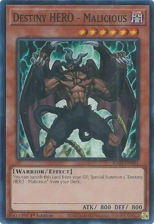 Destiny HERO - Malicious - 1st Edition