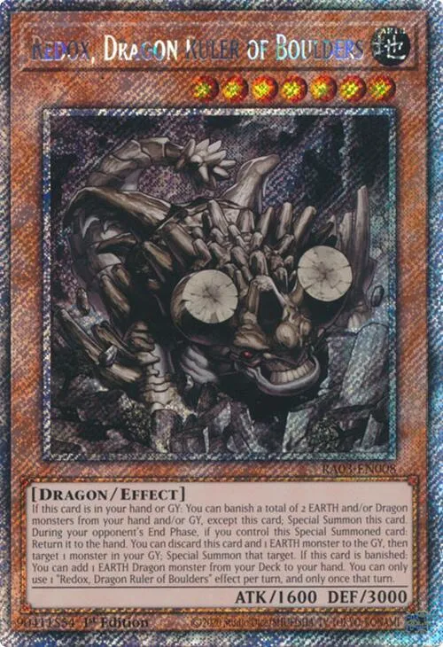 Redox, Dragon Ruler of Boulders - Platinum Secret Rare