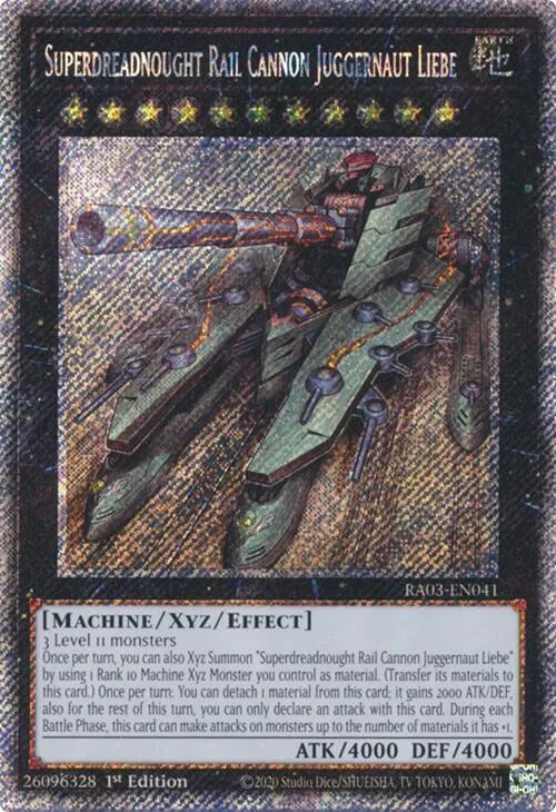 Superdreadnought Rail Cannon Juggernaut Liebe - Platinum Secret Rare