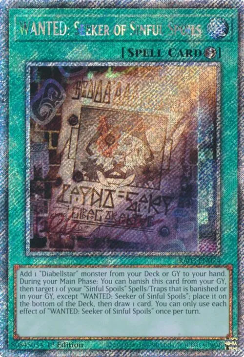 WANTED: Seeker of Sinful Spoils - Platinum Secret Rare