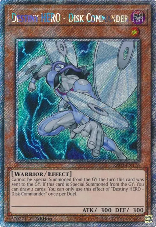 Destiny HERO - Disk Commander - Platinum Secret Rare
