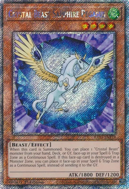 Crystal Beast Sapphire Pegasus - Platinum Secret Rare