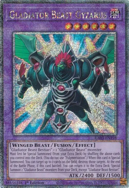 Gladiator Beast Gyzarus - Quarter Century Secret Rare