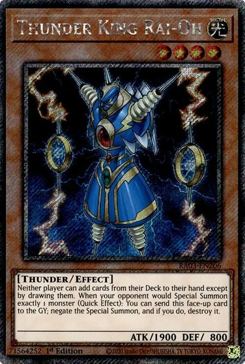 Thunder King Rai-Oh - Platinum Secret Rare