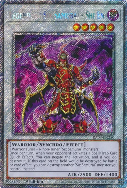Legendary Six Samurai - Shi En - Platinum Secret Rare