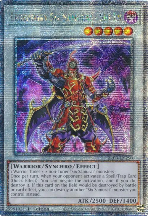 Legendary Six Samurai - Shi En - Quarter Century Secret Rare