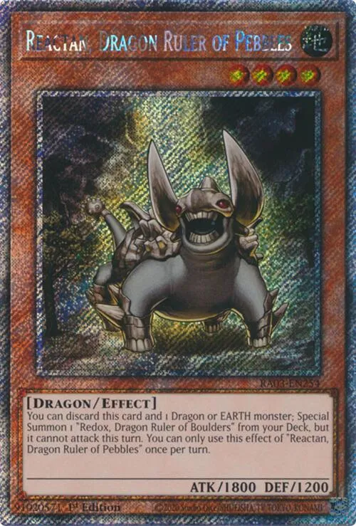 Reactan, Dragon Ruler of Pebbles - Platinum Secret Rare