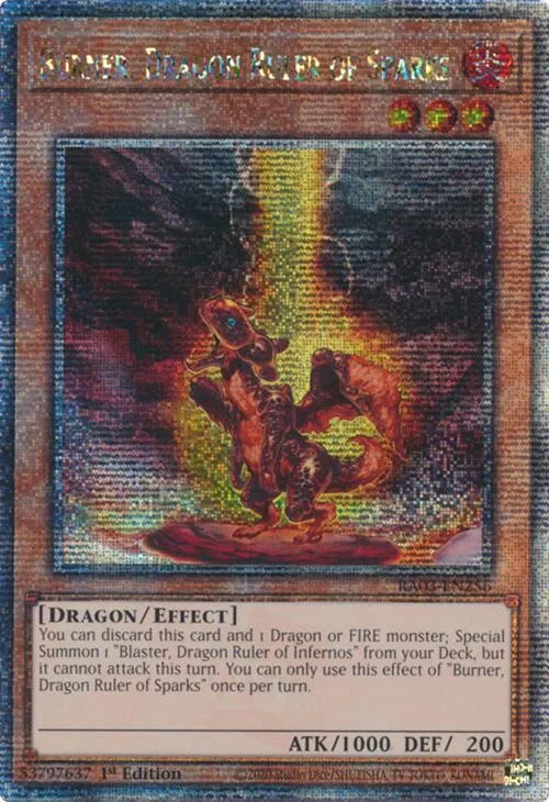 Burner, Dragon Ruler of Sparks - Quarter Century Secret Rare