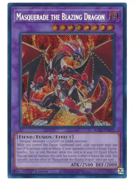 Masquerade the Blazing Dragon - Quarter Century Secret Rare