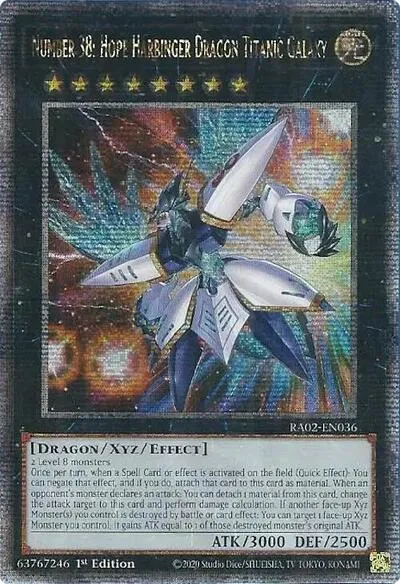 Number 38: Hope Harbinger Dragon Titanic Galaxy - Quarter Century Secret Rare