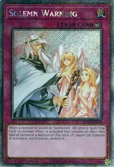 Solemn Warning - Platinum Secret Rare