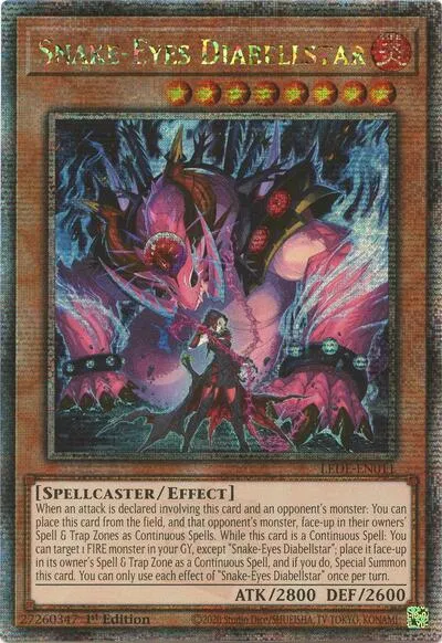 Snake-Eyes Diabellstar - Quarter Century Secret Rare