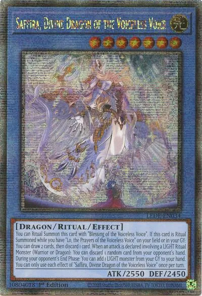 Saffira, Divine Dragon of the Voiceless Voice - Quarter Century Secret Rare