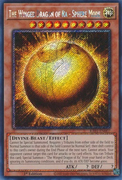 The Winged Dragon of Ra - Sphere Mode - Platinum Secret Rare